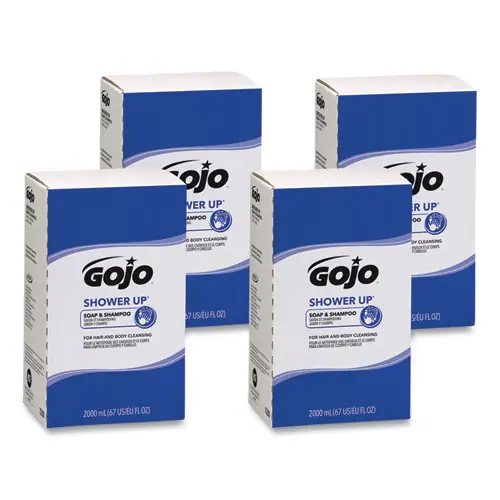 GOJO® SHOWER UP Soap and Shampoo, Pleasant Scent, 2,000 mL, 4/Carton