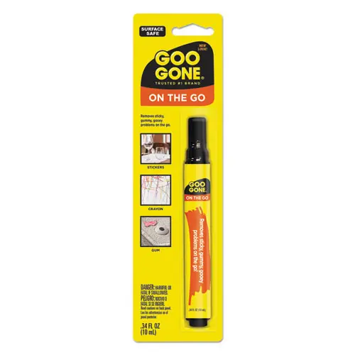 Goo Gone® Mess-Free Pen Cleaner, Citrus Scent, 0.34 oz Pen Applicator