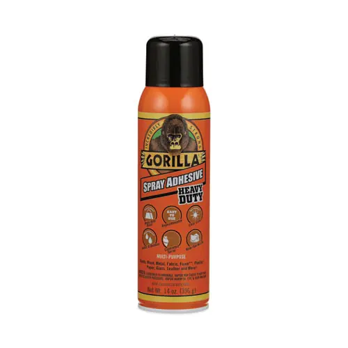 Gorilla® Spray Adhesive, 14 oz, Dries Clear
