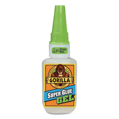 Gorilla® Super Glue Gel, 0.53 oz, Dries Clear, 4/Carton