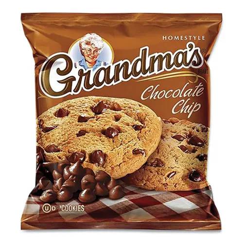 Grandma's® Cookies - Single Serve, Chocolate Chip, 2.5 oz Packet, 60/Carton