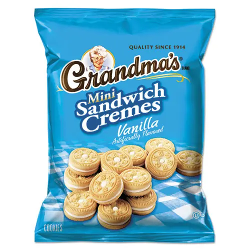 Grandma's® Mini Vanilla Creme Sandwich Cookies, 24/Carton