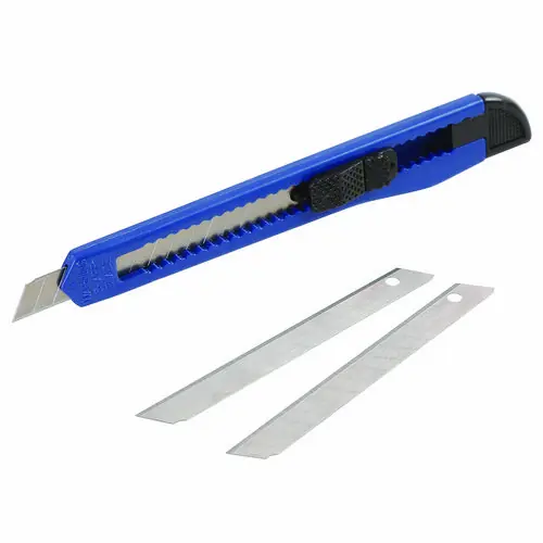 Great Neck® Snap-Off Utility Knife, 9 mm Blade, 5" Plastic Handle, Blue