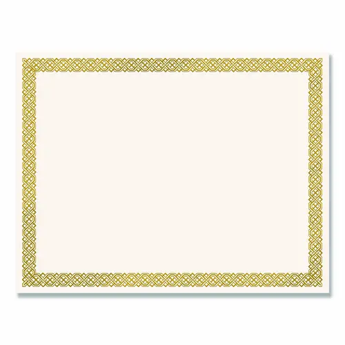 Great Papers!® Foil Border Certificates, Ivory/Gold with Braided Gold Border, 12/Pack