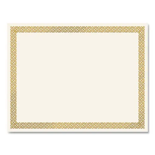 Great Papers!® Foil Border Certificates, Ivory/Gold with Gold Braided Border, 15/Pack