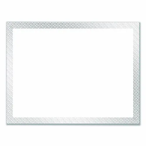 Great Papers!® Foil Border Certificates, White/Silver with Braided Silver Border, 15/Pack