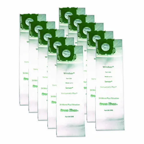 Green Klean® Replacement Vacuum Bags, Fits AllStar/Century/Karcher/ProChem/Sebo/Versamatic Plus/Windsor Sensor, 10/Pack