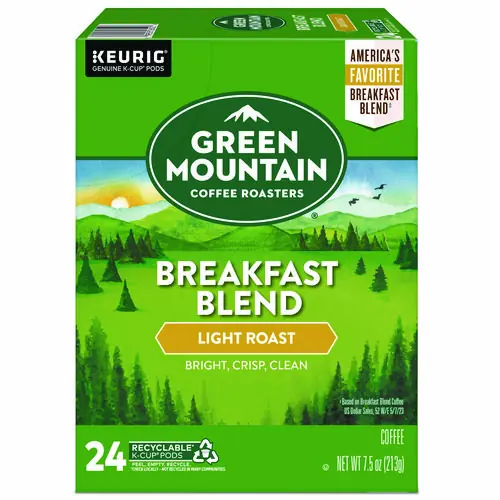 Green Mountain Coffee® Breakfast Blend Coffee K-Cup Pods, 24/Box