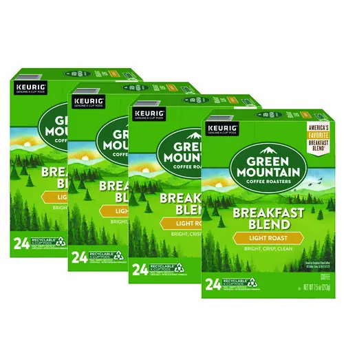 Green Mountain Coffee® Breakfast Blend Coffee K-Cup Pods, 96/Carton