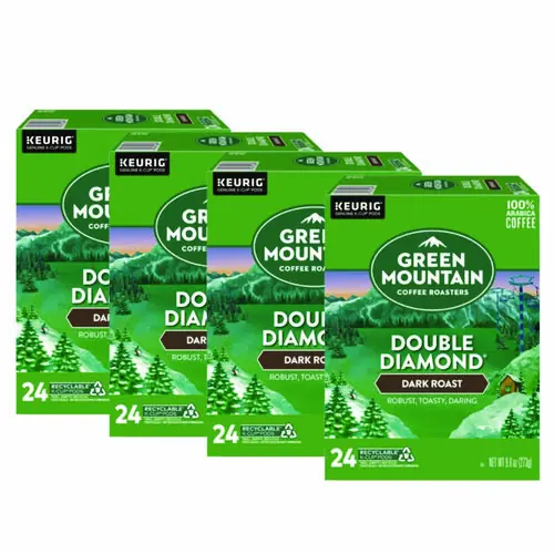 Green Mountain Coffee® Double Black Diamond Extra Bold Coffee K-Cups, 96/Carton