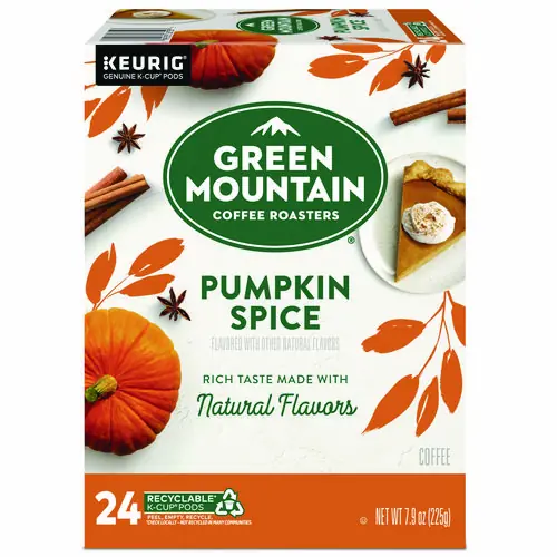 Green Mountain Coffee® Fair Trade Certified Pumpkin Spice Flavored Coffee K-Cups, 24/Box