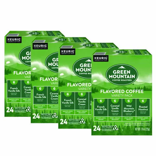 Green Mountain Coffee® Flavored Variety Coffee K-Cups, Assorted Flavors, 96/Carton