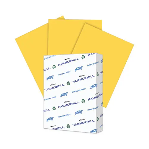 Hammermill® Colors Print Paper, 20 lb Bond Weight, 8.5 x 11, Goldenrod, 500/Ream