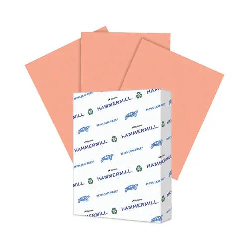 Hammermill® Colors Print Paper, 20 lb Bond, 8.5 x 11, Salmon, 500 Sheets per Ream