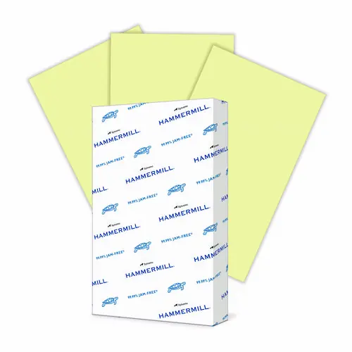 Hammermill® Colors Print Paper, Canary, 500 Sheets, 8.5 x 14, 20 lb