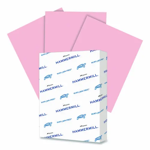 Hammermill® Colors Print Paper, 24 lb Bond Weight, 8.5 x 11, Pink, 500 Sheets per Ream