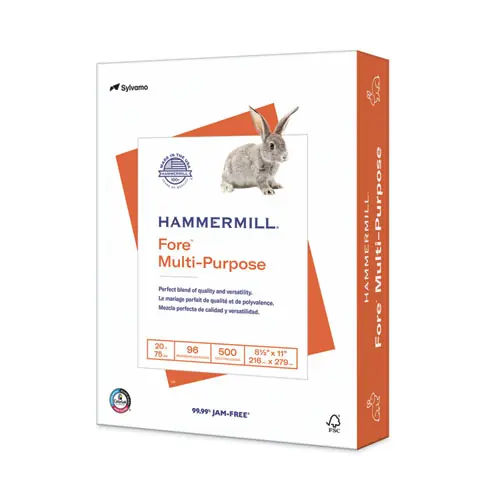 Hammermill® Fore Multipurpose Print Paper, 8.5 x 11, White, 500 Sheets