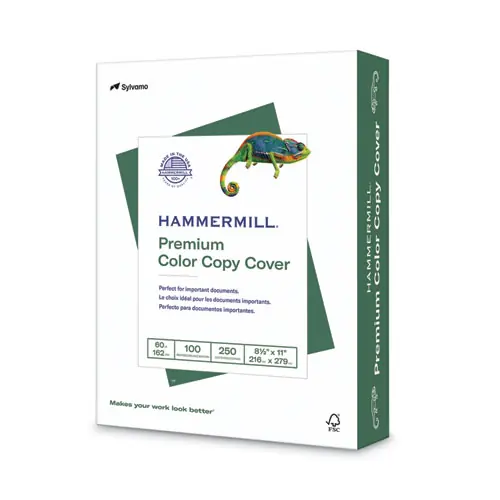 Hammermill® Premium Color Copy Cover, 100 Brightness, 60 lb, 8.5" x 11", 250 Sheets per Pack