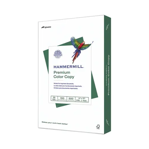 Hammermill® Premium Color Copy Print Paper, 100 Bright, 28 lb, 11 x 17, Photo White, 500 Sheets/Ream