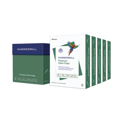 Hammermill® Premium Color Copy Print Paper, 100 Bright, 28 lb Bond, 8.5 x 11, Photo White, 500 Sheets/Ream, 5 Reams/Carton