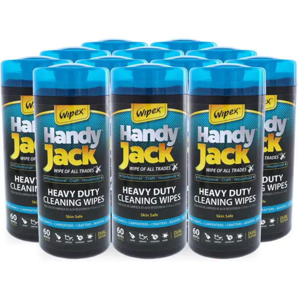 Handy Jack Heavy Duty Cleaning Wipes – Case of 12 Canisters