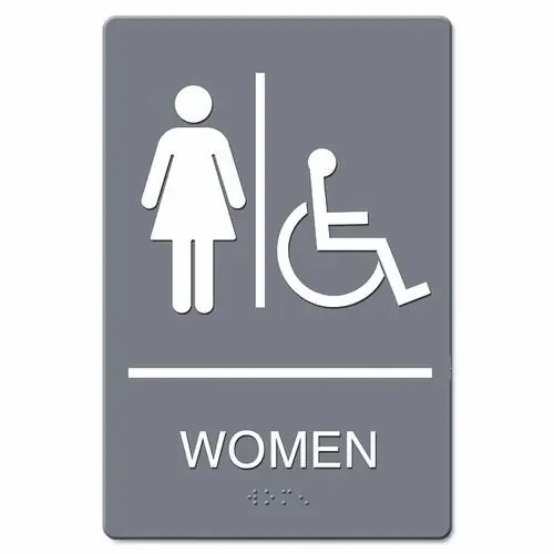 Headline® Sign ADA Sign, Women Restroom Wheelchair Accessible Symbol