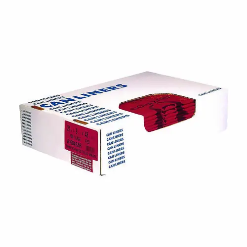 Heritage Healthcare Biohazard Printed Low-Density Can Liners, 30 gal, 3 mil, 30" x 43", Red, 100/Carton