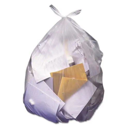 Heritage High-Density Waste Can Liners, 45 gal, Natural, 40" x 48", 25 Bags/Roll, 10 Rolls/Carton