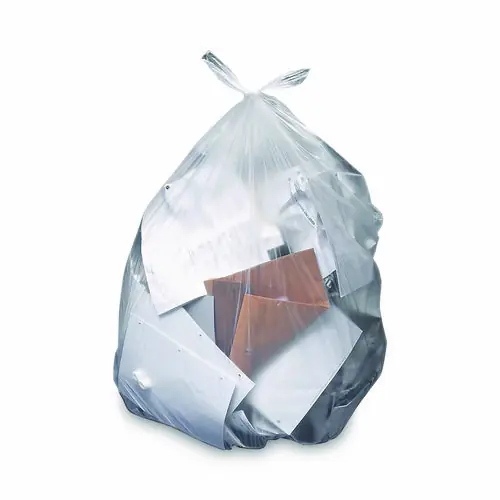 Heritage Linear Low-Density Can Liners, 56 gal, 2 mil, 43" x 48", Clear, Flat Pack, 100/Carton