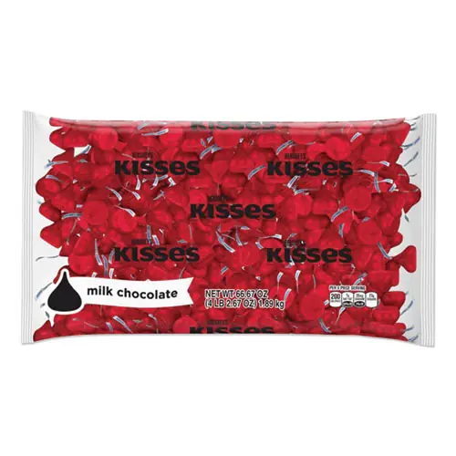 Hershey®'s KISSES, Milk Chocolate, Red Wrappers, 66.7 oz Bag