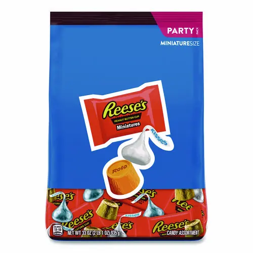 Hershey®'s Miniatures Variety Party Pack, Assorted Milk Chocolates, 33 oz Bag