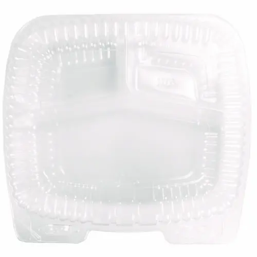 HFA® Handi-Lock Three-Compartment Food Container, Clear, Plastic, 250/Carton
