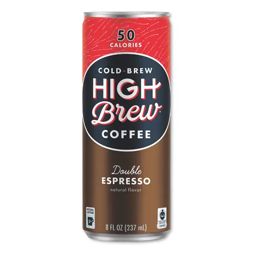HIGH Brew® Coffee Cold Brew Coffee + Protein, Double Expresso, 8 oz Can