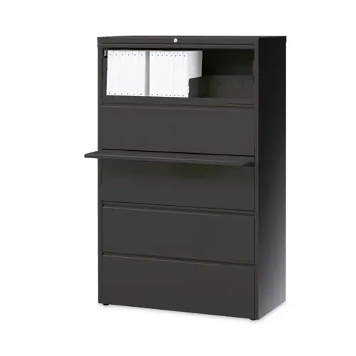 Hirsh Industries® Lateral File Cabinet, 5-Drawer, Charcoal, 36"W x 18.62"D x 67.62"H