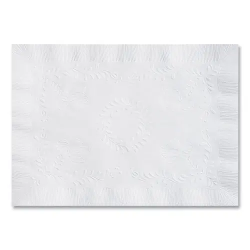 Hoffmaster® Anniversary Embossed Placemats, White, 1,000/Carton