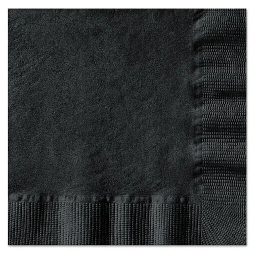 Hoffmaster® Beverage Napkins, 1-Ply, 10 x 10, Black, 1000/Carton