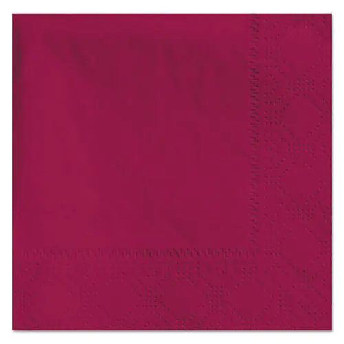 Hoffmaster® Beverage Napkins, 2-Ply, 9.5" x 9.5", Burgundy, 1000/Carton