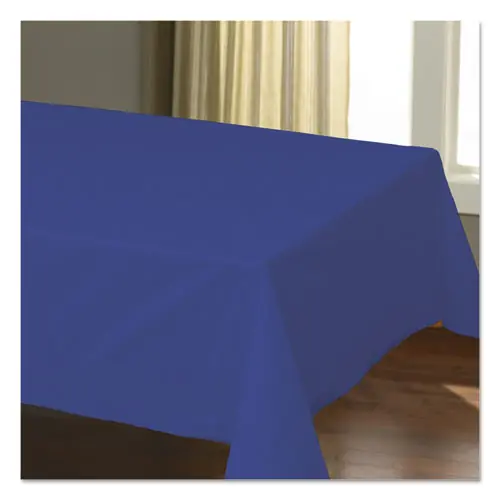 Hoffmaster® Cellutex Table Covers, Tissue/Polylined, Navy Blue, 25/Carton (54" x 108")