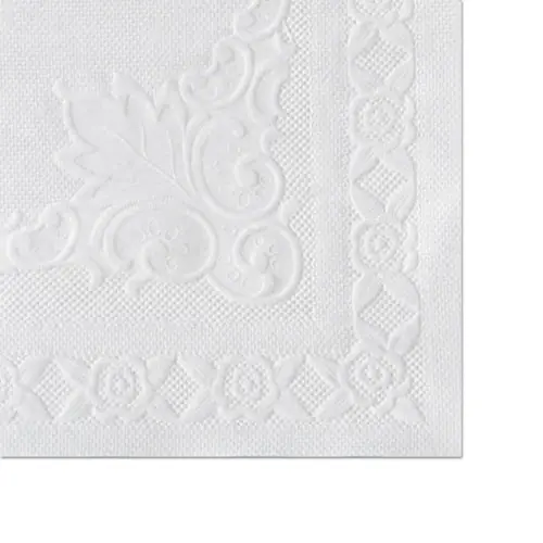Hoffmaster® Classic Embossed Straight Edge Placemats, White, 1,000/Carton