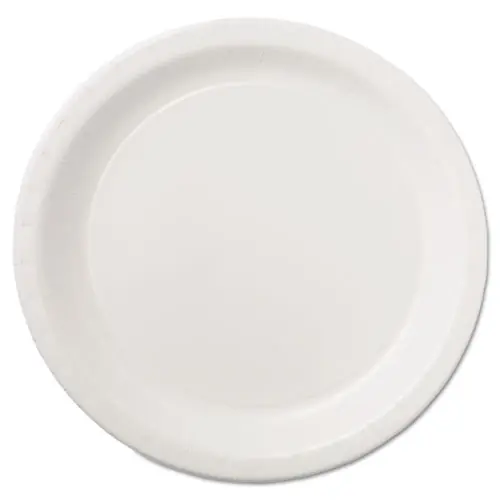 Hoffmaster® Coated Paper Dinnerware Plate, 9" Diameter, White, 500 Plates/Carton
