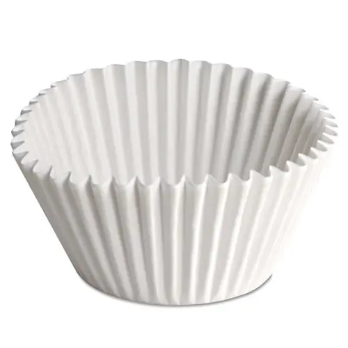 Hoffmaster® Fluted Bake Cups, White, Paper, 500/Pack, 20 Packs/Carton, 2.25" Diameter x 1.88" Height