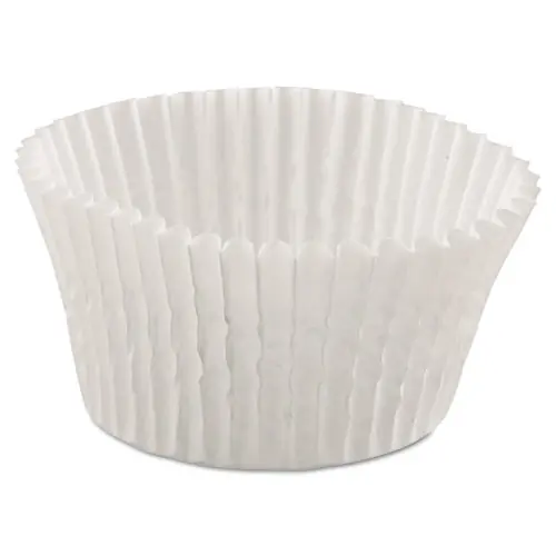 Hoffmaster® Fluted Bake Cups, White, Paper, 500/Pack, 20 Packs/Carton