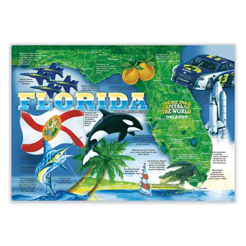 Hoffmaster® Placemats, Florida Design, 10 x 14, 1,000/Carton