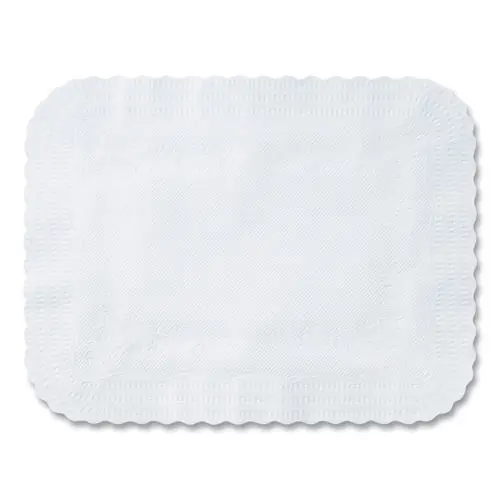Hoffmaster® Scalloped Edge Traymat, Bond Paper, White, 1,000/Carton