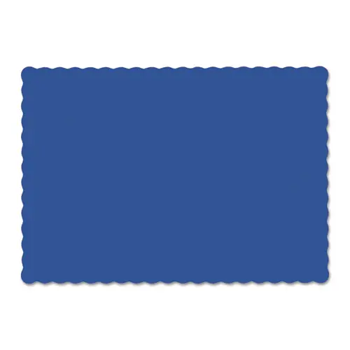Hoffmaster® Solid Color Scalloped Edge Placemats, Navy Blue, 1,000/Carton