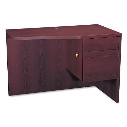 HON® 10500 Series Curved Return, Right, 42" x 18" to 24" x 29.5", Mahogany