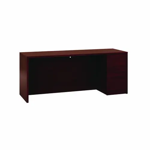 HON® 10500 Series Full-Height Right Pedestal Credenza, Mahogany, 72"W x 24"D x 29.5"H