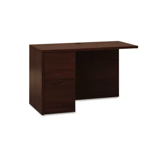 HON® 10500 Series L Workstation Return, Full-Height Left Pedestal, 48"W x 24"D x 29.5"H, Mahogany
