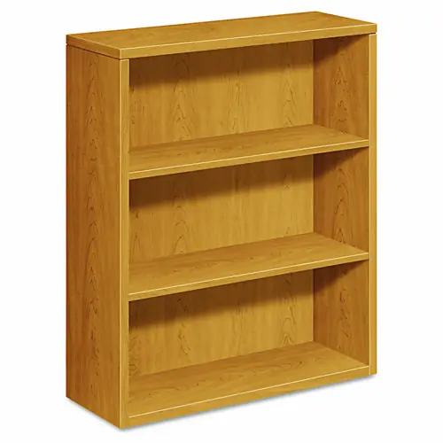HON® 10500 Series Laminate Bookcase, Harvest, 3-Shelf, 36"W x 13.13"D x 43.38"H