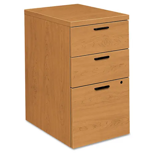 HON® 10500 Series™ Mobile Pedestal File, 3-Drawer, Box/Box/File, Legal/Letter, Harvest Finish